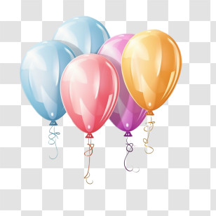 Color Glossy Balloons - Colorful Balloons For Parties Transparent PNG