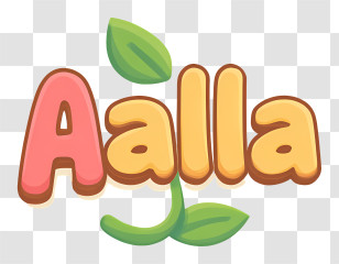 Aalla Logo - Playful Aalla Leaf Logo Transparent PNG