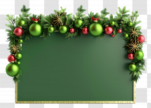 Green Board - Festive Christmas Decorations Transparent PNG
