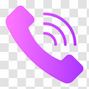 Telephone Call - Purple Gradient Phone Call Icon Transparent PNG