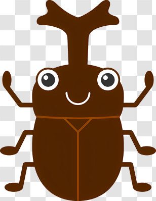 Insect - Cartoon Smiling Stag Beetle Illustration Transparent PNG