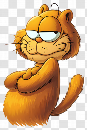 Garfield - Orange Cat Cartoon Character Transparent PNG