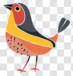 Bird - Colorful Bird Cartoon Artwork Transparent PNG
