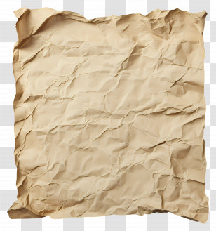 Old Paper Wrinkled - Crumpled Brown Paper Texture Transparent PNG
