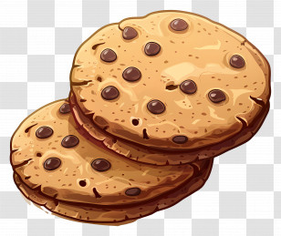 Chocolate Chip Cookies - Delicious Chocolate Chip Cookies Transparent PNG