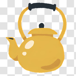 Cooking - Yellow Teapot With Handle Transparent PNG