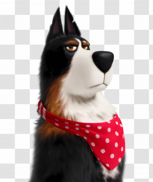The Secret Life Of Pets 2 - Serious Dog With Red Bandana Transparent PNG
