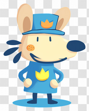 Dog Man - Cartoon Police Dog Character Transparent PNG