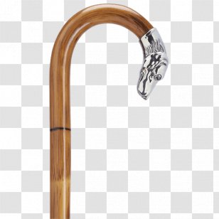 Assistive Cane Walking Stick Nickel Silver Shepherd's Crook - Mobility Aid Transparent PNG