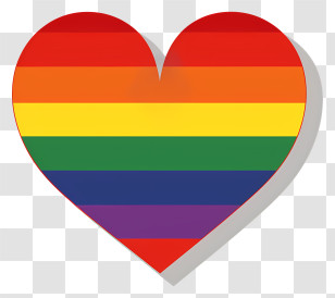 Rainbow Flag - Rainbow Pride Heart Symbol Illustration Transparent PNG