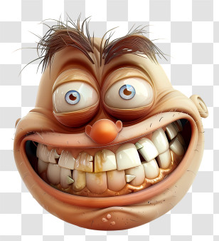 Emoji - Crazy Face Character Transparent PNG