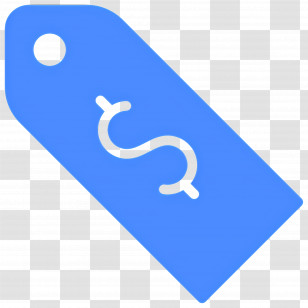 Price Tag - Blue Tag With Dollar Sign Transparent PNG