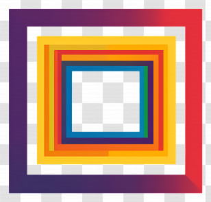 Modern Border - Layered Geometric Frame Transparent PNG
