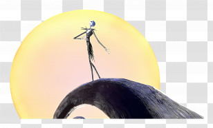 Nightmare Before Christmas - Skeleton Character Under The Moon Transparent PNG