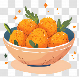 Chicken Meatballs - Crispy Fried Balls In A Bowl Transparent PNG