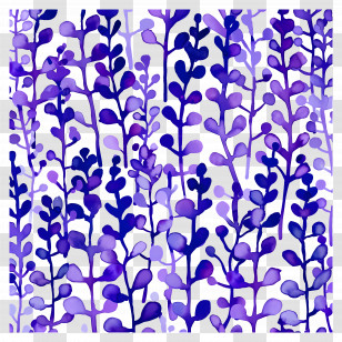 Meadows Pattern - Pattern Of Purple Plants Transparent PNG