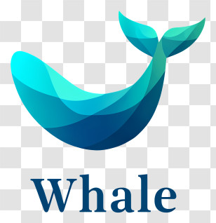 Whale Logo - Whale Blue Gradient Logo Transparent PNG