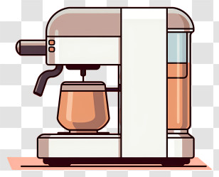 Coffee Machine - Cartoon Coffee Machine Illustration Transparent PNG