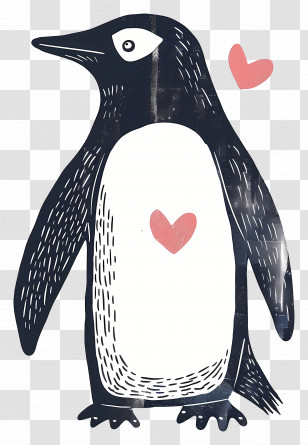 Cartoon Penguin - Penguin With Heart Transparent PNG