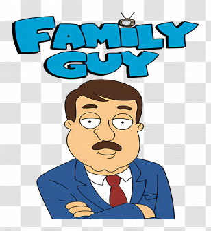 Tom Tucker - Family Guy Character In Suit Transparent PNG
