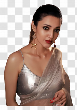Neha Shetty - Woman In Elegant Silver Dress Transparent PNG