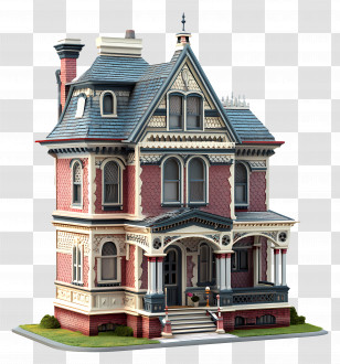 Victorian House - Victorian Style House With Ornate Details Transparent PNG