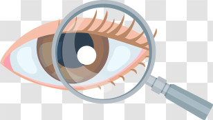 Eye Glasses - Zoom Effect Eye Using Magnifying Glass Transparent PNG