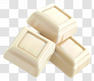 White Chocolate - Delicious White Chocolate Cubes Transparent PNG