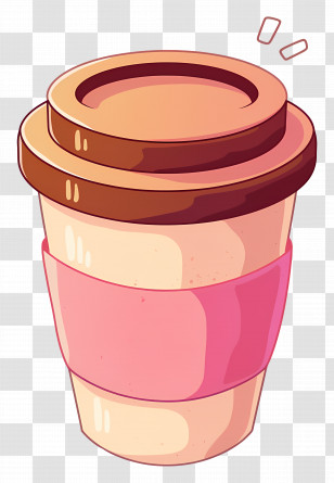 Coffee Cup - Takeaway Coffee Cup With Lid Transparent PNG