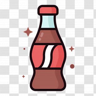 Coca Cola Bottle - Red And Brown Soda Bottle Transparent PNG