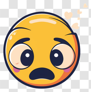 Cartoon - Shocked Emoji With Widened Eyes Transparent PNG