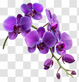 Orchid Flower - Purple Orchid Flowers Illustration Transparent PNG