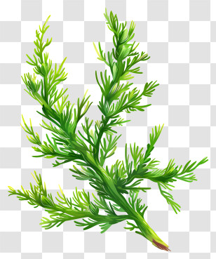 Hornwort - Green Plant Branch Transparent PNG