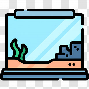 Fish Tank - Empty Fish Tank With Plants Transparent PNG