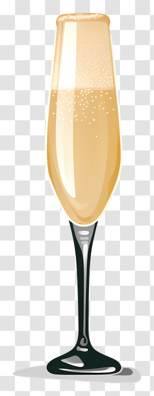 Beer - Golden Champagne Glass Illustration Transparent PNG