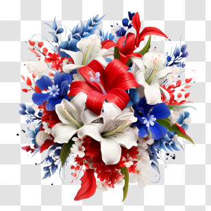 Costa Rica Independence Day - Colorful Flower Bouquet Transparent PNG