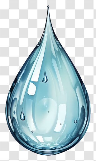 Watercolor Water Drop - Blue Water Drop Illustration Transparent PNG