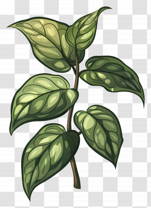 Leafy Plant - Green Plant Branch Illustration Transparent PNG