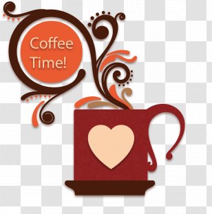 Coffee Cup Cafe Mug - Hand-painted Letters Vector Transparent PNG