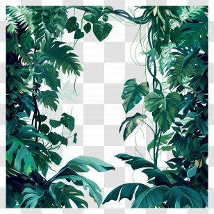 Jungle Vines - Tropical Jungle Nature Frame Transparent PNG