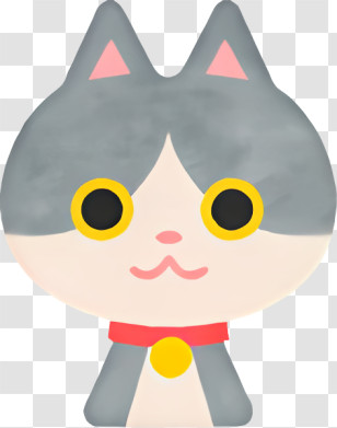 Cartoon - Adorable Gray Cartoon Cat Illustration Transparent PNG