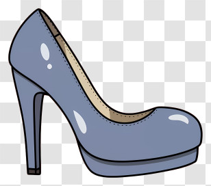 High Heel Shoes - Blue High Heel Shoe Illustration Transparent PNG