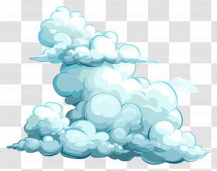 Cloud - Cartoon Style Fluffy Clouds For Artistic Concepts Transparent PNG