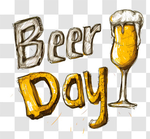 Beer Day - Beer Day With Glass Transparent PNG