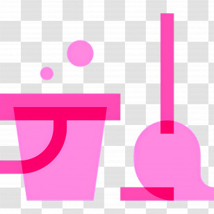Cleaning Mop - Pink Cleaning Tools Illustration Transparent PNG