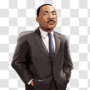Martin Luther King Jr Day - Man In Formal Suit Transparent PNG