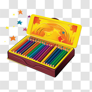 Crayon - Vibrant Colored Pencils In A Box Transparent PNG