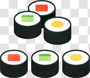 Food Elements - Assorted Sushi Rolls Transparent PNG