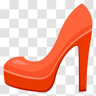 Orange High Heeled Shoes - Stylish Red High Heel Shoe Transparent PNG