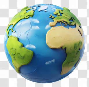 Cartoon Earth - Earth Globe Illustration Transparent PNG